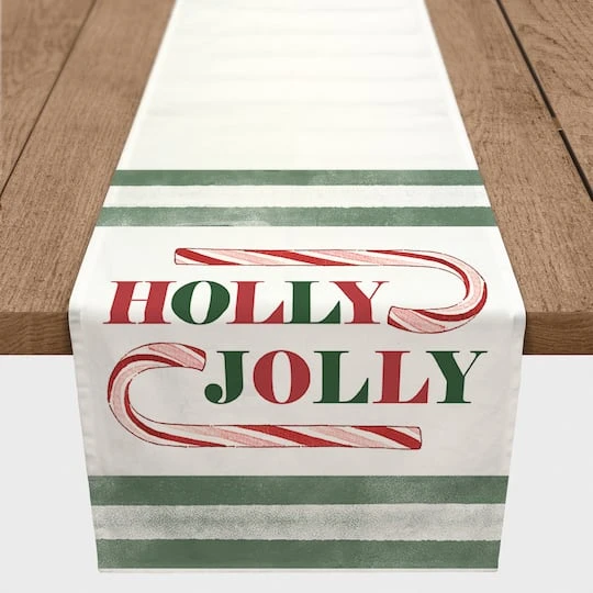 Holly Jolly Candy 16x90 Cotton Twill Runner 3 Holly Jolly Candy 16x90 Cotton Twill Runner - Image 3