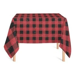 Red Black Buffalo Check 58x58 Tablecloth -Northlight Sale Store D518582S 2