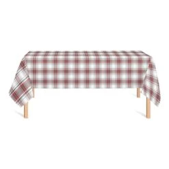 Red Gray Plaid 58x102 Tablecloth -Northlight Sale Store D518585S 2