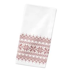 Knit Snowflakes 10x10 Cotton Twill Napkin 6 Knit Snowflakes 10x10 Cotton Twill Napkin -Northlight Sale Store D518589S 2