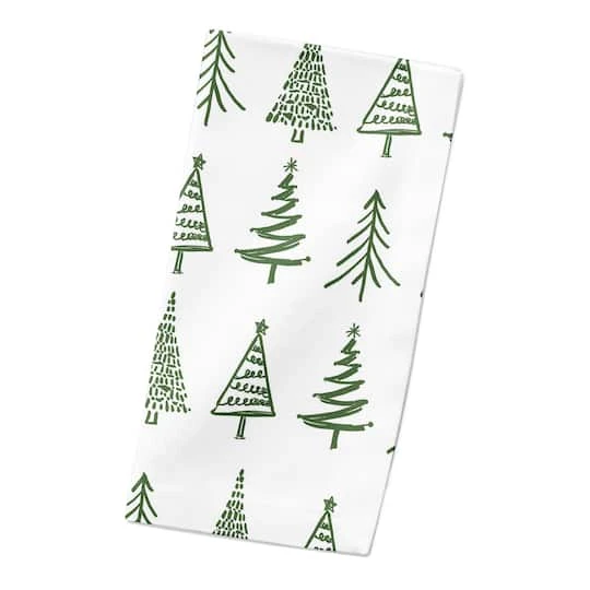 Doodle Tree 10x10 Cotton Twill Napkin 3 Doodle Tree 10x10 Cotton Twill Napkin - Image 3