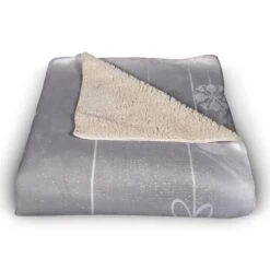 Neutral Ornament 50x60 Sherpa Fleece Blanket -Northlight Sale Store D518600S 2
