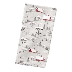 Snowy Village 10x10 Cotton Twill Napkin -Northlight Sale Store D518616S 2