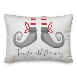 Elf Jingle All The Way 14x20 Throw Pillow