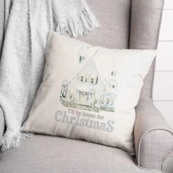 Home For Christmas Throw Pillow -Northlight Sale Store D518638S 2