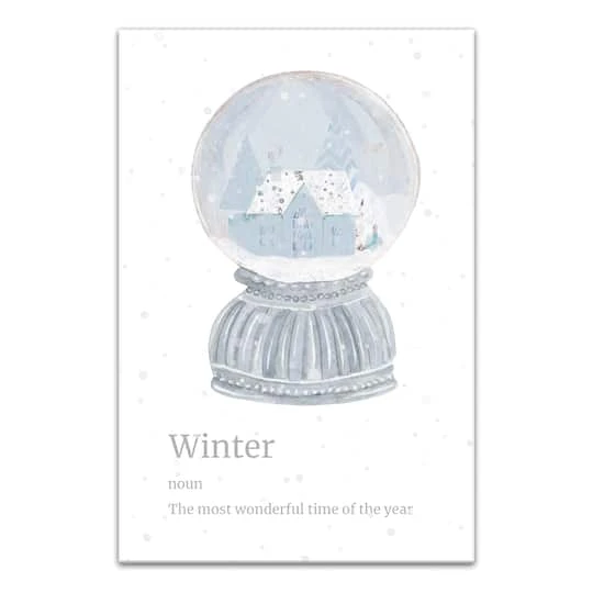 Winter Globe 12x18 Canvas Wall Art 2 Winter Globe 12x18 Canvas Wall Art - Image 2