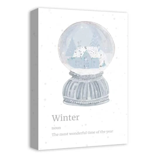 Winter Globe 12x18 Canvas Wall Art 3 Winter Globe 12x18 Canvas Wall Art - Image 3