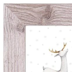 Designs Direct 14" X 11" Snow Reindeers Western White Framed Print -Northlight Sale Store D518645S 3