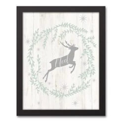 Noel Deer 11x14 Black Framed Canvas -Northlight Sale Store D518646S 1 1