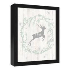 Noel Deer 11x14 Black Framed Canvas -Northlight Sale Store D518646S 2
