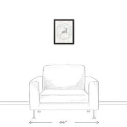 Noel Deer 11x14 Black Framed Canvas -Northlight Sale Store D518646S 4