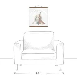 Nativity Child 16x16 Teak Hanging Canvas -Northlight Sale Store D518649S 3