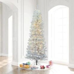 9.5ft. Pre-Lit White Salem Pine Artificial Christmas Tree, Warm White Dura-Lit® LED Lights -Northlight Sale Store D522187S 2