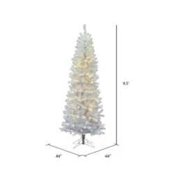 9.5ft. Pre-Lit White Salem Pine Artificial Christmas Tree, Warm White Dura-Lit® LED Lights -Northlight Sale Store D522187S 4