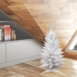 2.5ft. Unlit Sparkle White Spruce Artificial Christmas Tree 7 2.5ft. Unlit Sparkle White Spruce Artificial Christmas Tree -Northlight Sale Store D522189S 2