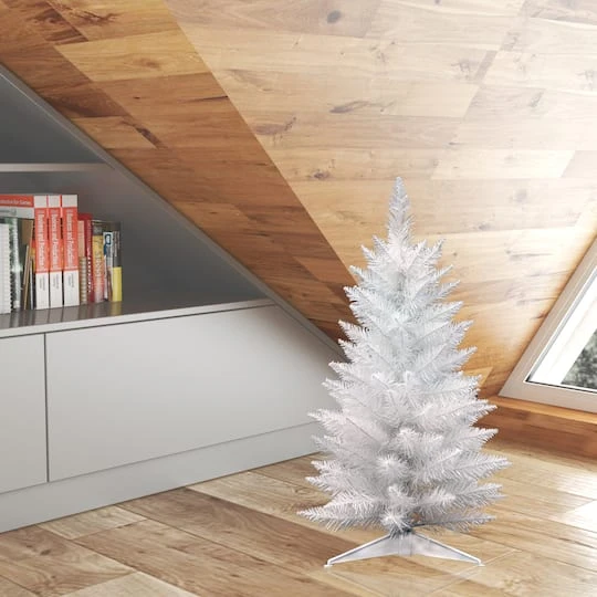 2.5ft. Unlit Sparkle White Spruce Artificial Christmas Tree 3 2.5ft. Unlit Sparkle White Spruce Artificial Christmas Tree - Image 3