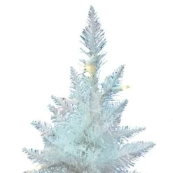 2.5ft. Pre-Lit Sparkle White Spruce Artificial Christmas Tree, Warm White Lights -Northlight Sale Store D522190S 3