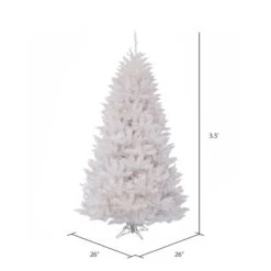 3.5ft. Unlit Sparkle White Spruce Artificial Christmas Tree -Northlight Sale Store D522206S 4