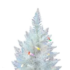 2.5ft. Pre-Lit Sparkle White Spruce Artificial Christmas Tree, Multicolor LED Lights -Northlight Sale Store D522208S 3