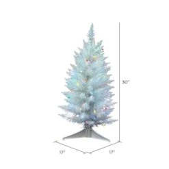2.5ft. Pre-Lit Sparkle White Spruce Artificial Christmas Tree, Multicolor LED Lights -Northlight Sale Store D522208S 4