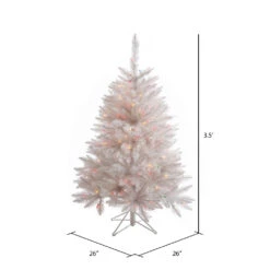 3.5ft. Pre-Lit Sparkle White Spruce Artificial Christmas Tree, Multi-Colored LED Lights -Northlight Sale Store D522228S 4