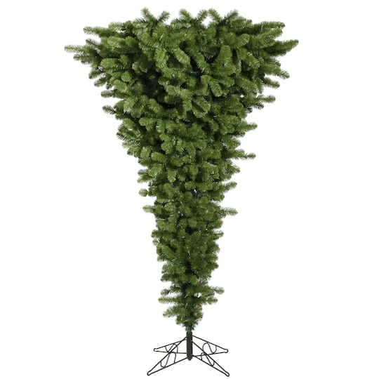 7.5ft. Unlit Green Upside Down Artificial Christmas Tree 2 7.5ft. Unlit Green Upside Down Artificial Christmas Tree - Image 2
