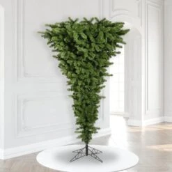 7.5ft. Unlit Green Upside Down Artificial Christmas Tree 7 7.5ft. Unlit Green Upside Down Artificial Christmas Tree -Northlight Sale Store D522229S 2