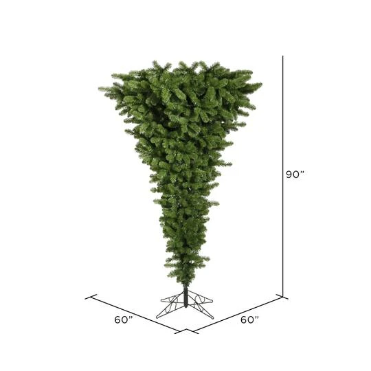 7.5ft. Unlit Green Upside Down Artificial Christmas Tree 5 7.5ft. Unlit Green Upside Down Artificial Christmas Tree - Image 5