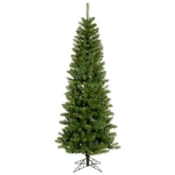 4.5ft. Pre-Lit Salem Pine Pencil Artificial Christmas Tree, Multi-Colored LED Lights