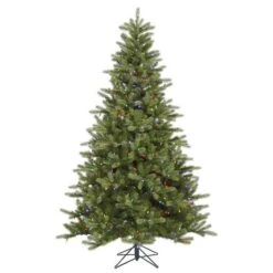 5.5ft. Pre-Lit King Spruce Artificial Christmas Tree, Multicolor Dura-Lit® LED Lights