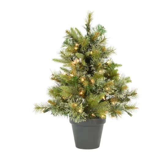 2ft. Pre-Lit Cashmere Pine Artificial Christmas Tree In Pot, Warm White Dura-Lit® LED Lights 1 2ft. Pre-Lit Cashmere Pine Artificial Christmas Tree In Pot, Warm White Dura-Lit® LED Lights