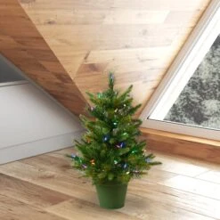 2ft. Pre-Lit Cashmere Pine Artificial Christmas Tree, Multicolor LED Lights -Northlight Sale Store D522313S 2