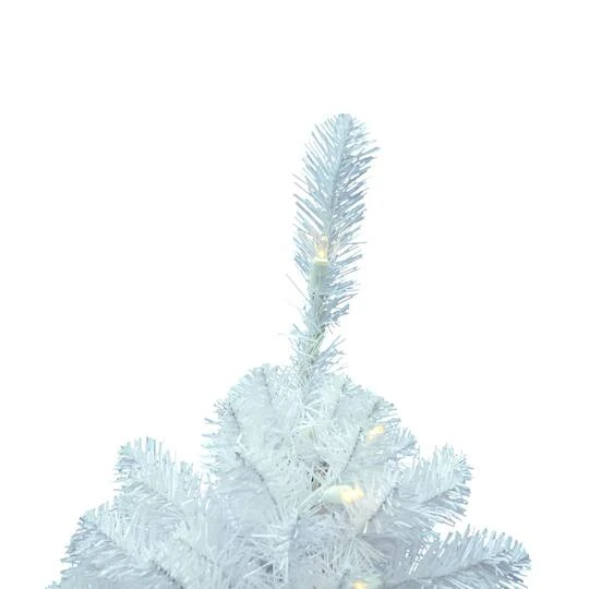 3ft. Pre-Lit Crystal White Spruce Artificial Christmas Tree, Warm White LED Lights 4 3ft. Pre-Lit Crystal White Spruce Artificial Christmas Tree, Warm White LED Lights - Image 4