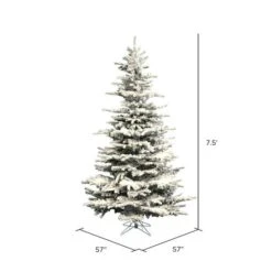 7.5ft. Unlit Flocked Sierra Fir Artificial Christmas Tree -Northlight Sale Store D522335S 3