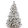6.5ft. Pre-Lit Flocked Alberta Artificial Christmas Tree, Pure White LED Lights
