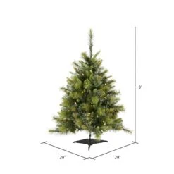 3ft. Pre-Lit Cashmere Pine Artificial Christmas Tree, Warm White Dura-Lit® LED Lights -Northlight Sale Store D522363S 3