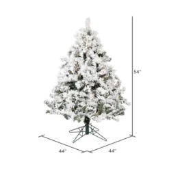 4.5ft. Pre-Lit Flocked Alaskan Pine Artificial Christmas Tree, Clear Lights 11 4.5ft. Pre-Lit Flocked Alaskan Pine Artificial Christmas Tree, Clear Lights -Northlight Sale Store D522377S 6