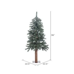3ft. Unlit Natural Bark Alpine Artificial Christmas Tree -Northlight Sale Store D522406S 3