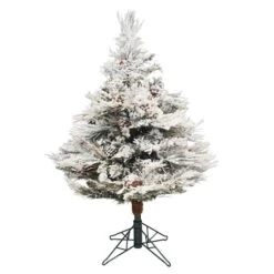 3.5ft. Unlit Flocked Alberta Artificial Christmas Tree