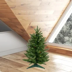 2ft. Pre-Lit Fraser Fir Artificial Christmas Tree, Multicolor Lights 6 2ft. Pre-Lit Fraser Fir Artificial Christmas Tree, Multicolor Lights -Northlight Sale Store D522452S 2