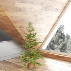 3ft. Unlit Cedar With Pinecones Artificial Christmas Tree In Burlap Base 6 3ft. Unlit Cedar With Pinecones Artificial Christmas Tree In Burlap Base -Northlight Sale Store D522482S 2