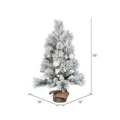 3ft. Unlit Frosted Beacon Pine With Snowballs & Pinecones Artificial Christmas Tree In Burlap Base 7 3ft. Unlit Frosted Beacon Pine With Snowballs & Pinecones Artificial Christmas Tree In Burlap Base -Northlight Sale Store D522483S 3