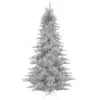 3ft. Unlit Silver Tinsel Fir Artificial Christmas Tree