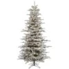7.5ft. Pre-Lit Flocked Sierra Fir Slim Artificial Christmas Tree, Clear Lights