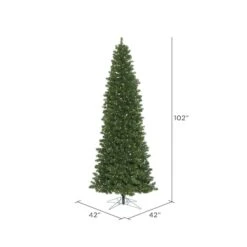 8.5ft. Pre-Lit Slim Oregon Fir Artificial Christmas Tree, Warm White LED Lights -Northlight Sale Store D522550S 4