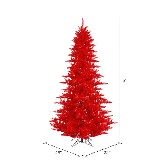 3ft. Unlit Red Fir Artificial Christmas Tree 3 3ft. Unlit Red Fir Artificial Christmas Tree - Image 3