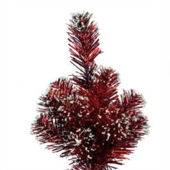 2ft. Unlit Dark Red Tinsel Artificial Christmas Tree -Northlight Sale Store D522577S 3