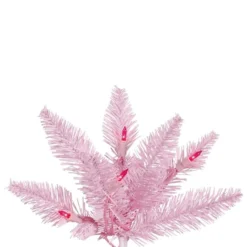 3ft. Pre-Lit Pink Fir Artificial Christmas Tree, Pink Lights -Northlight Sale Store D522578S 2