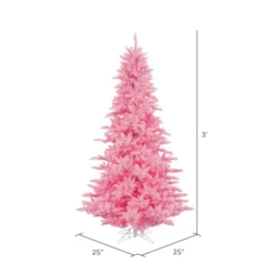 3ft. Pre-Lit Pink Fir Artificial Christmas Tree, Pink Lights -Northlight Sale Store D522578S 3