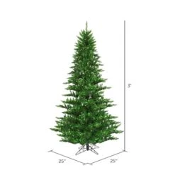 3ft. Pre-Lit Green Tinsel Fir Artificial Christmas Tree, Green Lights 7 3ft. Pre-Lit Green Tinsel Fir Artificial Christmas Tree, Green Lights -Northlight Sale Store D522585S 3